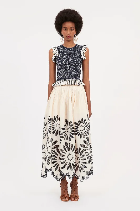 Ulla Johnson - Annisa Skirt in Porcelain linen skirt natural