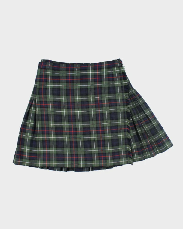 Vintage 90s Wool Blend Checked Skirt - S velvet skirt rich