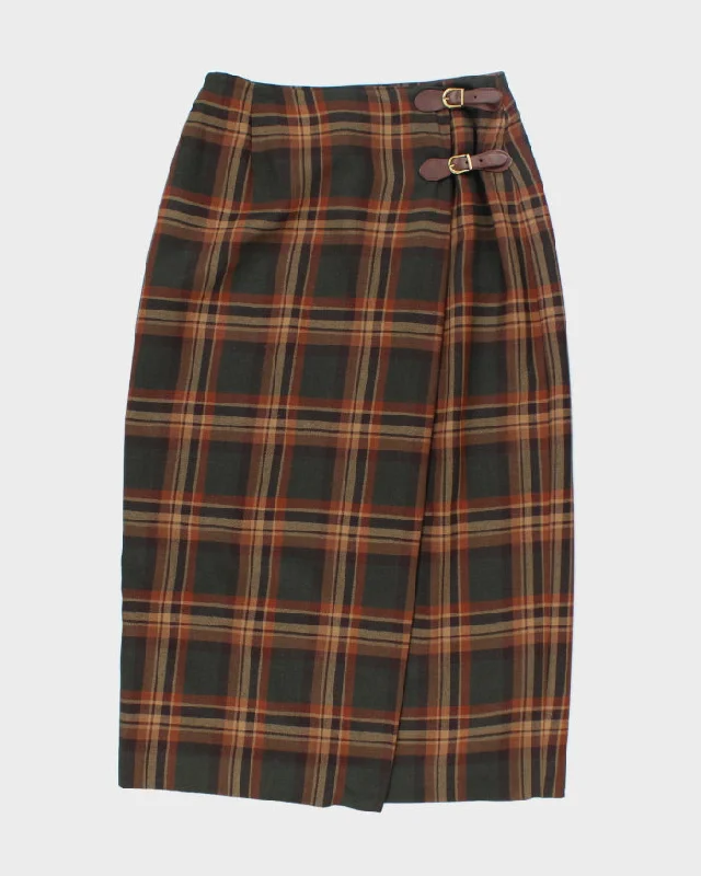 Vintage Ralph Lauren Wool Check Skirt - S linen skirt relaxed