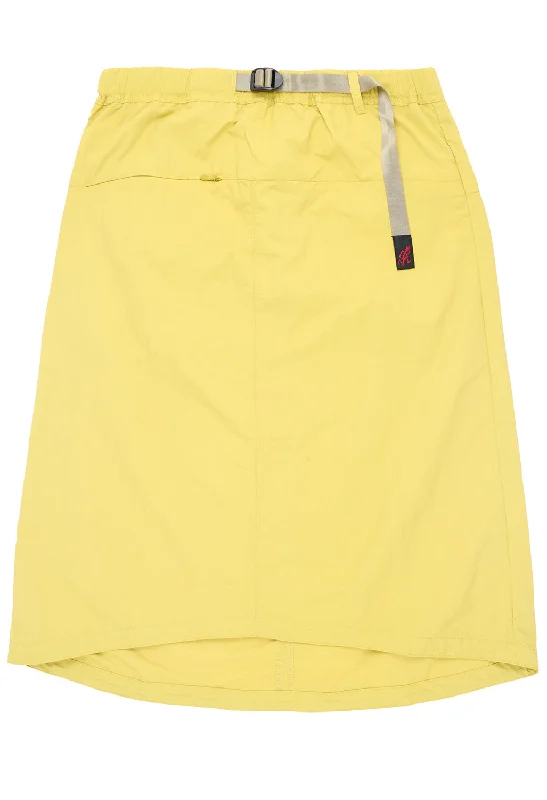 Gramicci Women's Nylon Packable Midi Skirt - Canary Yellow leather skirt durable