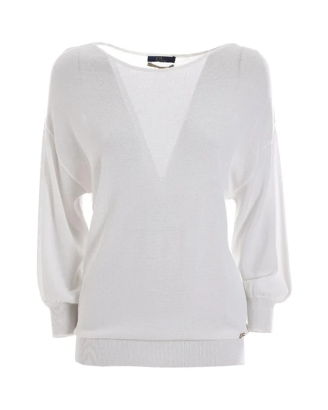 Yes Zee Women's V-Neck Long Sleeve Knit Sweater - White Open Front Closed Front Wrap Front Yes Zee Women's V-Neck Long Sleeve Knit Sweater - White Open Front Closed Front Wrap Front