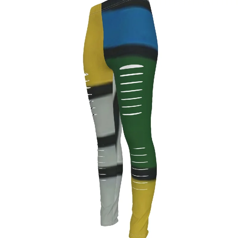 FZ Women's Ripped Leggings Comfortable Compression Leggings