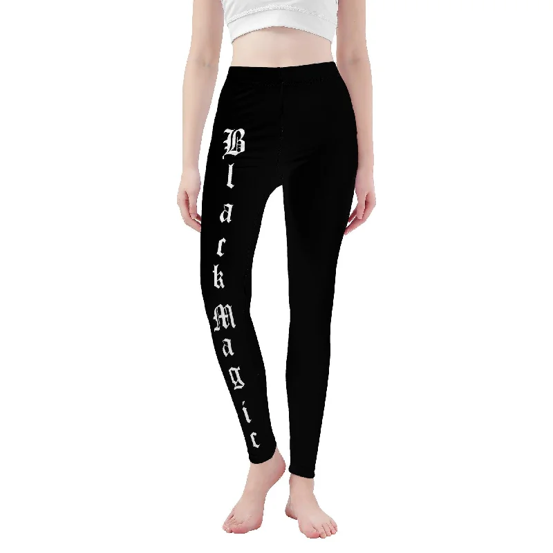 Black Magic Yoga Leggings Trendy Seamless Sports Leggings