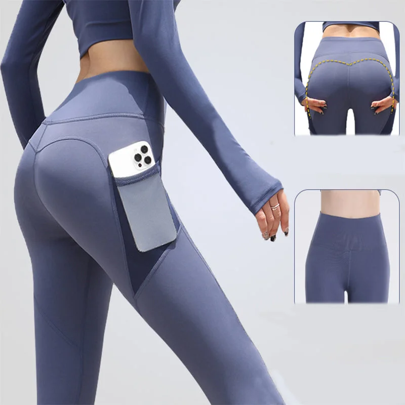 Gym Sport Seamless Leggings With Pockets Elegant Casual Fit Leggings