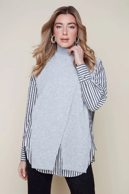 Renuar "Sweet at Heart" Knit Sweater, Style #R6902 Boat Neck Shawl Collar Notched Collar Renuar "Sweet at Heart" Knit Sweater, Style #R6902 Boat Neck Shawl Collar Notched Collar