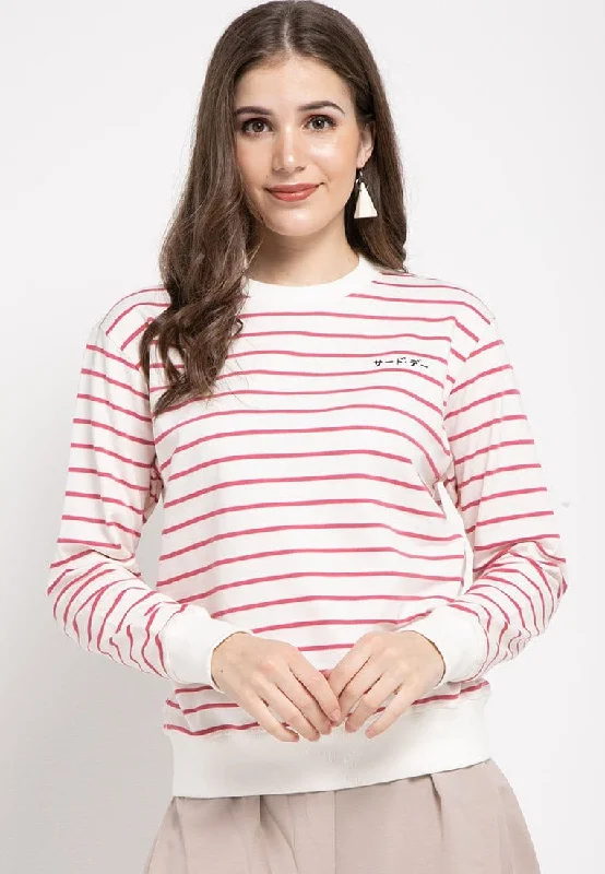 LO010 Thirdday sweater casual wanita dakir katakana putih pink Knit Fabric Woven Fabric Fleece Fabric LO010 Thirdday sweater casual wanita dakir katakana putih pink Knit Fabric Woven Fabric Fleece Fabric