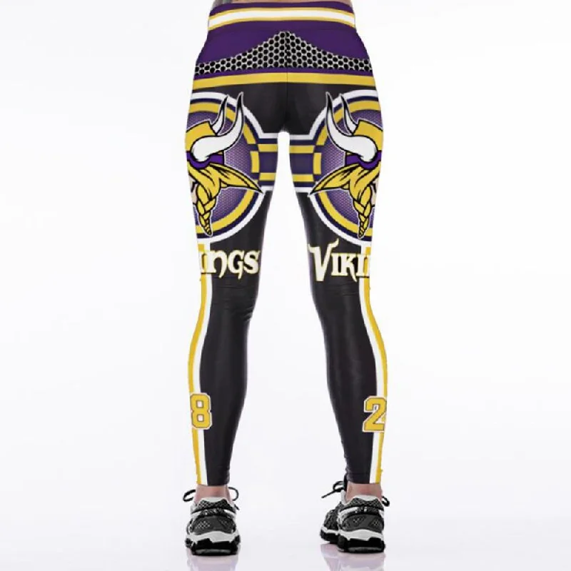 Minnesota Vikings 3D Print YOGA Gym Sports Leggings High Waist Fitness Pant Workout Trousers Trendy Colorblock Print Leggings Minnesota Vikings 3D Print YOGA Gym Sports Leggings High Waist Fitness Pant Workout Trousers Trendy Colorblock Print Leggings