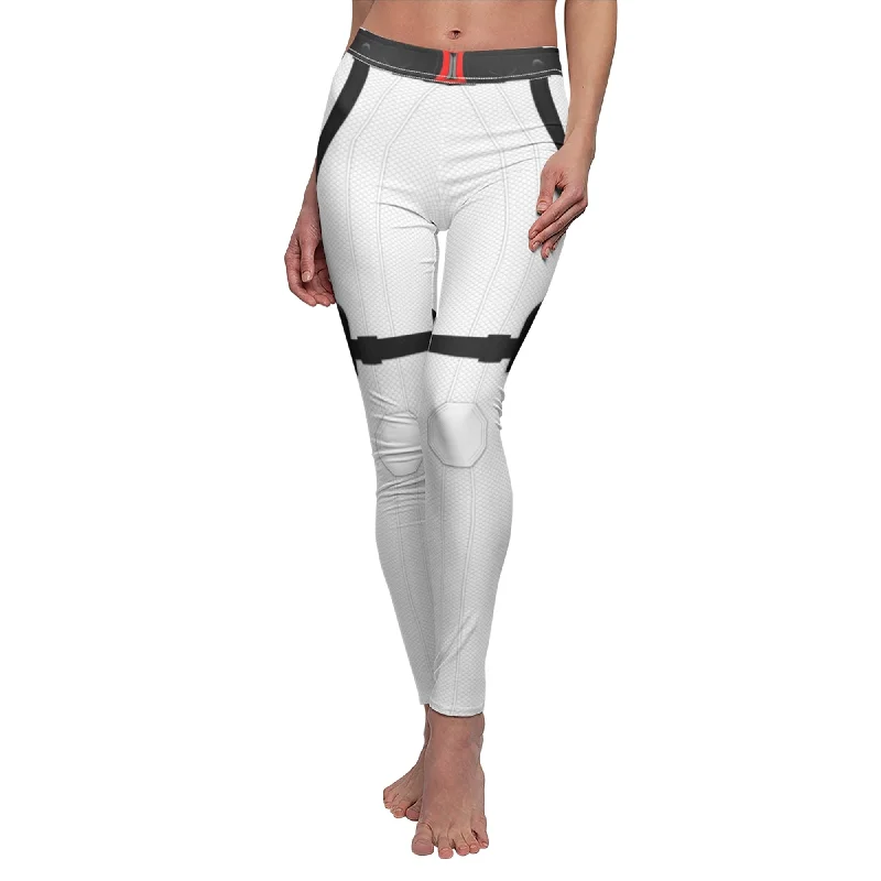 Natasha Romanoff White Legging, Black Widow Costume Elegant Animal Print Leggings