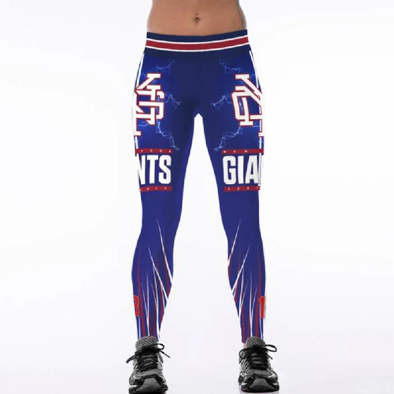New York Giants 3D Print YOGA Gym Sports Leggings High Waist Fitness Pant Workout Trousers Fashionable Full-Length Active Leggings New York Giants 3D Print YOGA Gym Sports Leggings High Waist Fitness Pant Workout Trousers Fashionable Full-Length Active Leggings