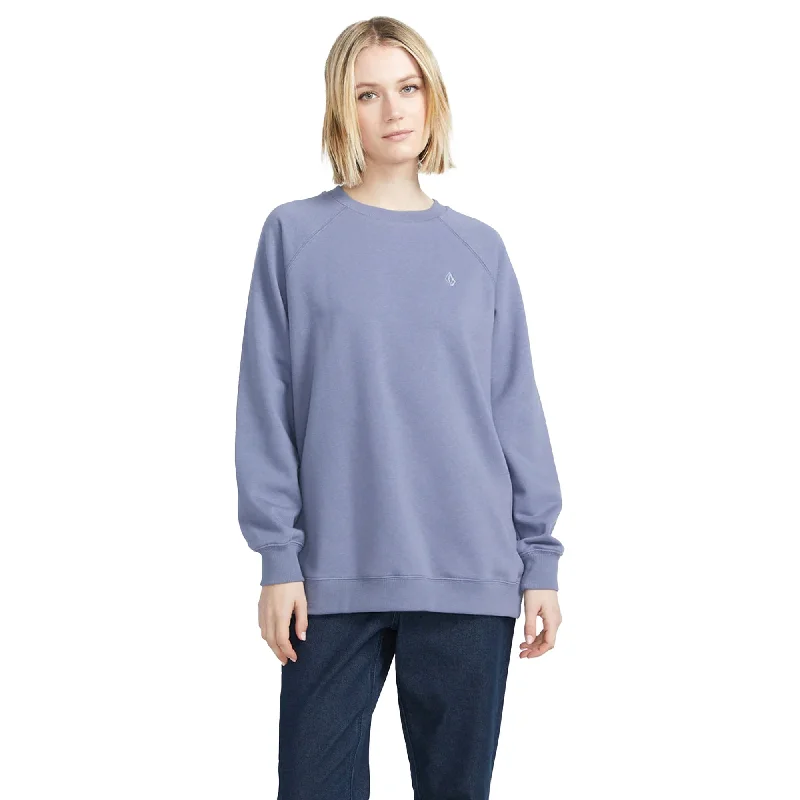 Volcom Stone Magic Boyfriend Fit Women's L/S Sweater - Denim Wool Sweater Cotton Sweater Cashmere Sweater Volcom Stone Magic Boyfriend Fit Women's L/S Sweater - Denim Wool Sweater Cotton Sweater Cashmere Sweater