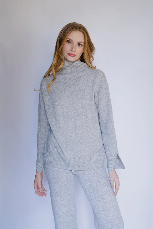 Belgravia Cashmere Sweater - Grey Terry Terry Cloth Terry Knit