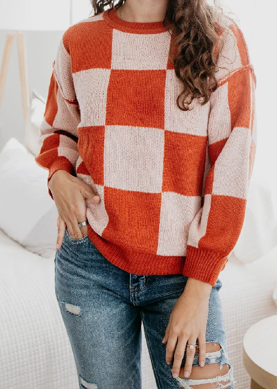 Emerie Checkered Sweater Casual Formal Business