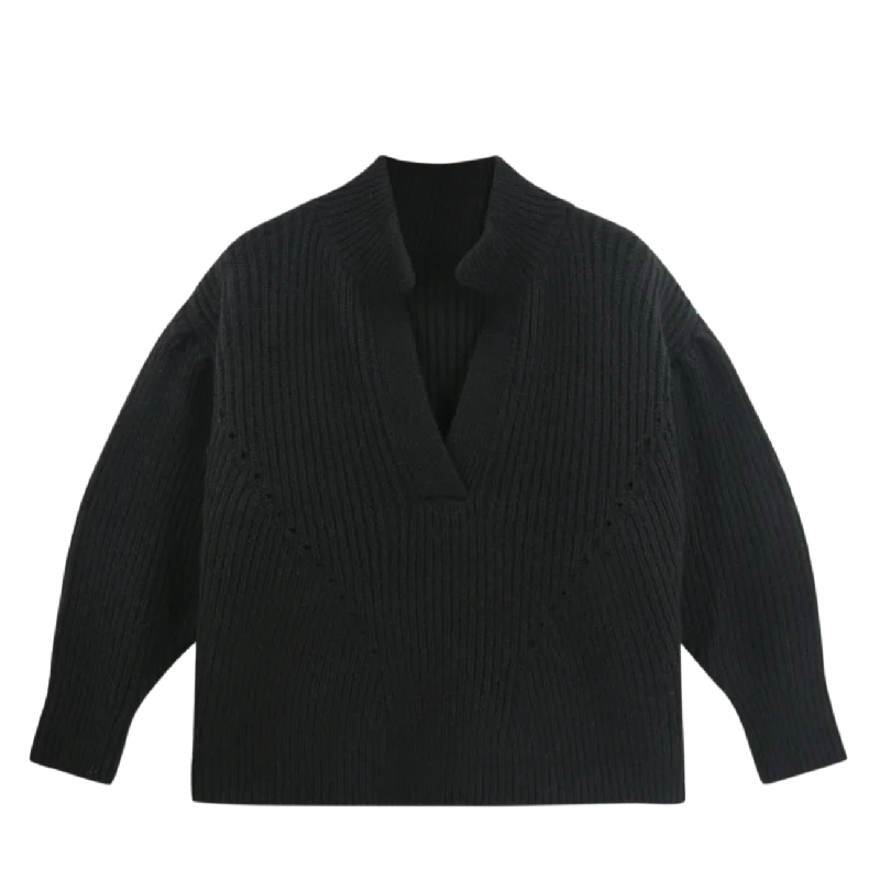 Jackson Sweater in Black Nylon Fabric Polyester Fabric Spandex Fabric