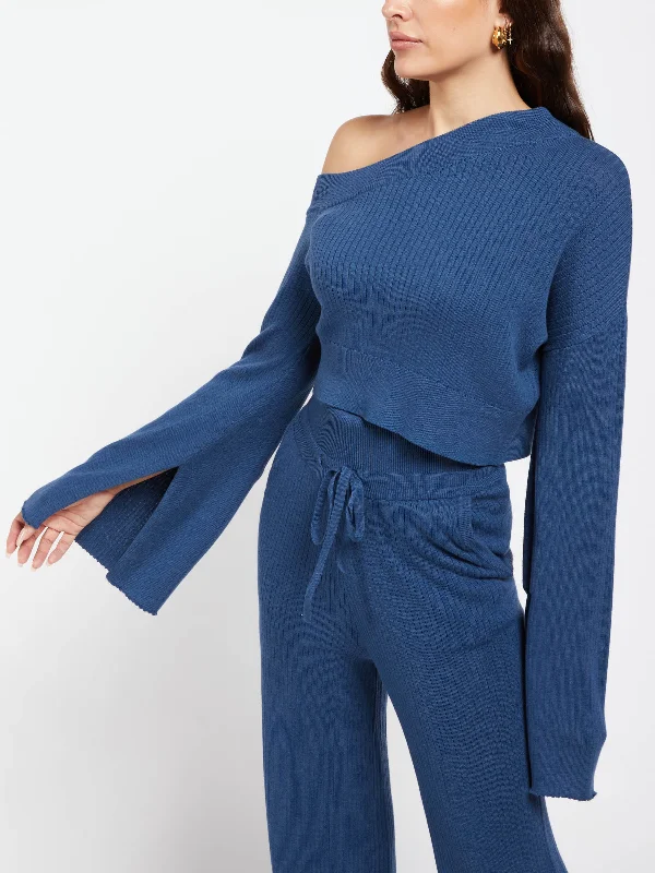 Tatum Off Shoulder Sweater Collared Crew Neck Turtle Neck