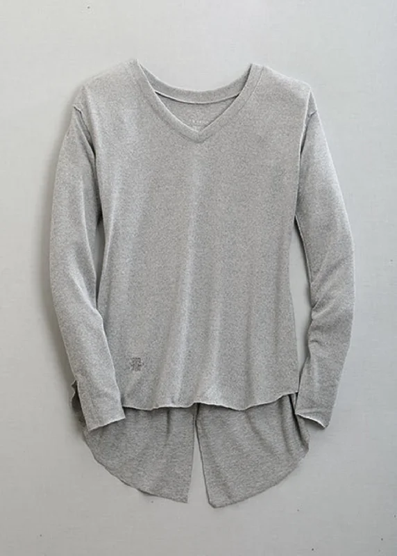 Tin Haul Womens Western Melange Grey Polyester Sweater Cashmere Blend Cotton Blend Poly Blend