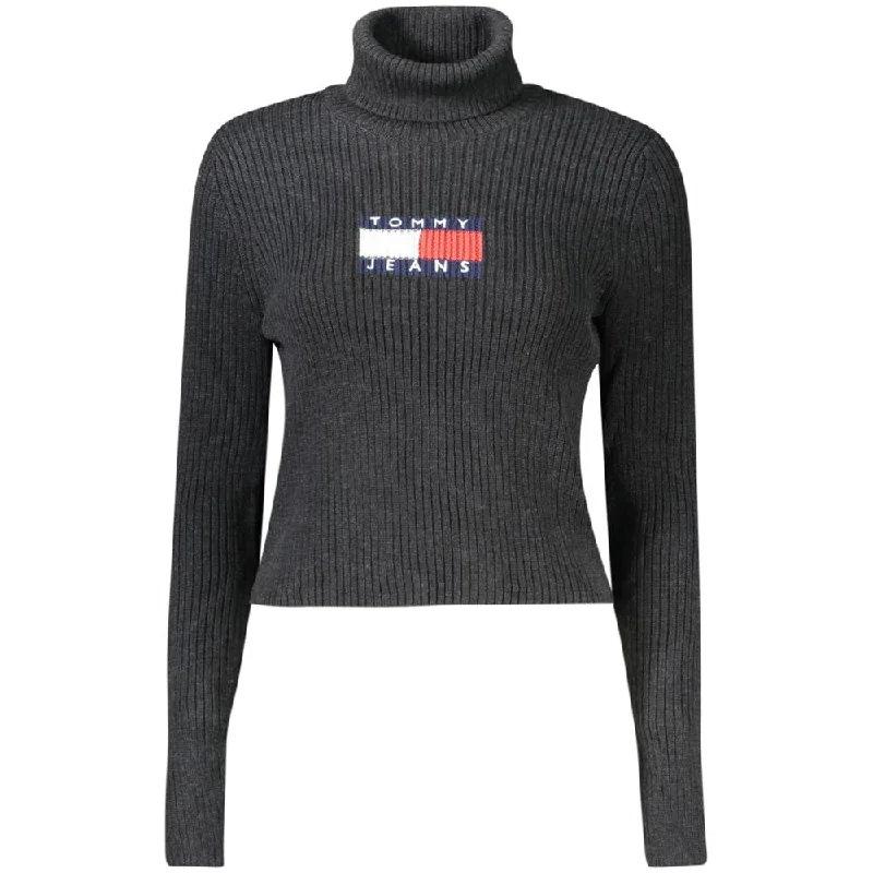 Tommy Hilfiger Black Wool Sweater Soft Cozy Warm