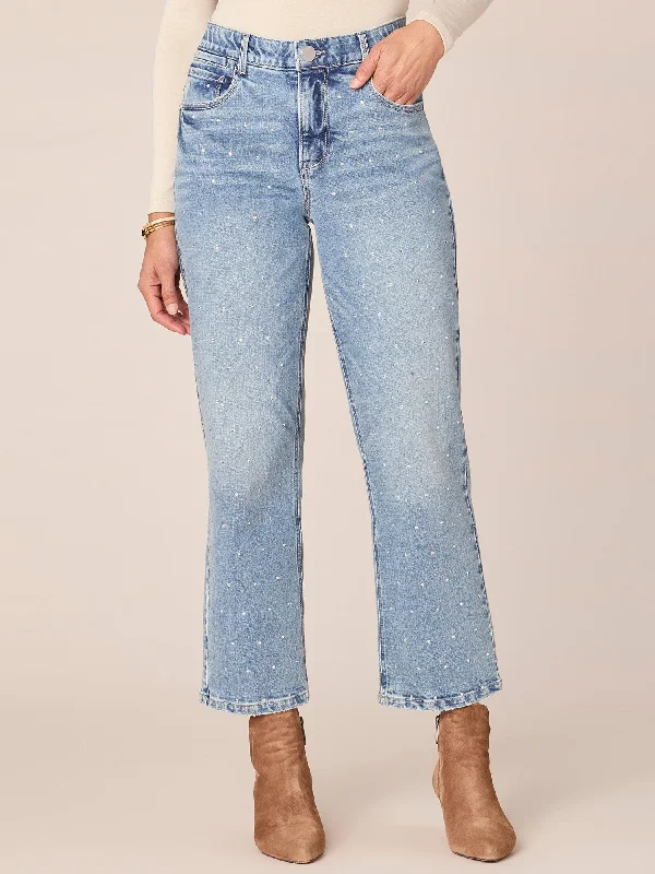 "Ab"solution High Rise Round Up Yoke Rhinestone Petite Boyfriend Jeans Trendy Skinny Fit Jeans "Ab"solution High Rise Round Up Yoke Rhinestone Petite Boyfriend Jeans Trendy Skinny Fit Jeans