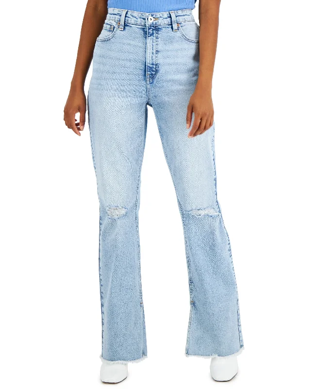 INC International Concepts Womens High Rise Distressed Slim Flared Jeans Fashionable Raw Hem Bootcut Jeans INC International Concepts Womens High Rise Distressed Slim Flared Jeans Fashionable Raw Hem Bootcut Jeans