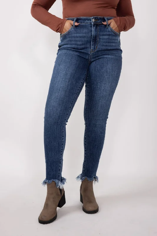 Judy Blue High Rise Distressed Skinny Jeans for Women | 82491REG Fashionable Mom Jeans Judy Blue High Rise Distressed Skinny Jeans for Women | 82491REG Fashionable Mom Jeans