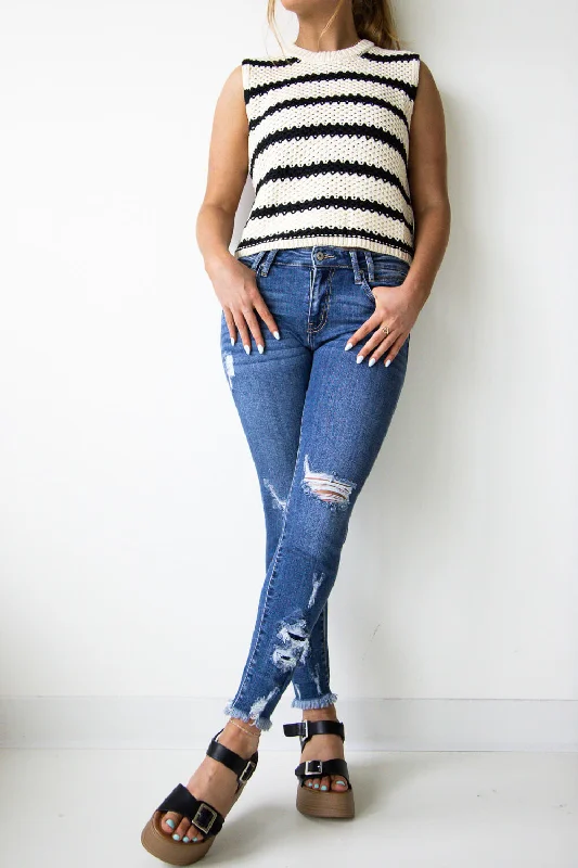 KanCan Trixie High Rise Distressed Skinny Jeans for Women | KC2516M Comfortable Boyfriend Jeans KanCan Trixie High Rise Distressed Skinny Jeans for Women | KC2516M Comfortable Boyfriend Jeans