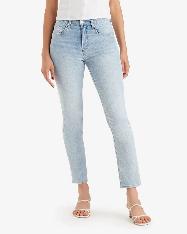 Levi's® Womens 724 Performance Cool High Rise Straight Leg Jeans - Bright In Blue Fashionable White Denim Jeans Levi's® Womens 724 Performance Cool High Rise Straight Leg Jeans - Bright In Blue Fashionable White Denim Jeans