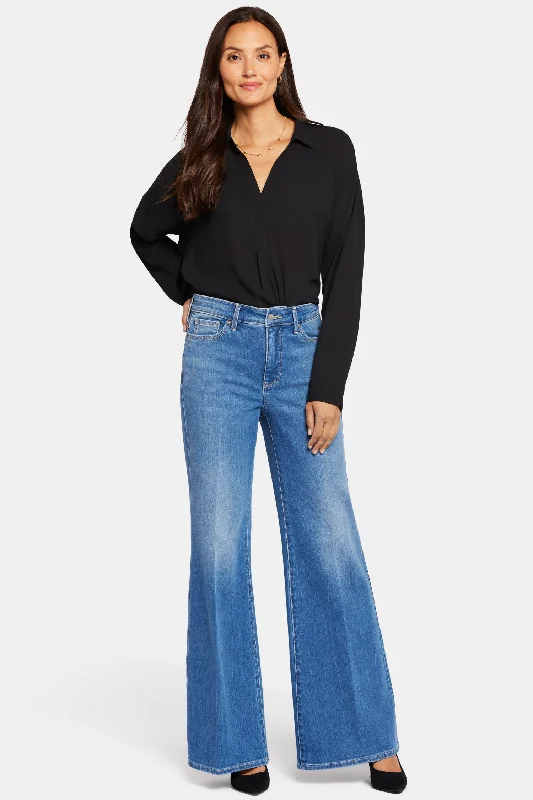 Mia Palazzo Jeans  - Fairmont Casual Bootcut Ripped Jeans