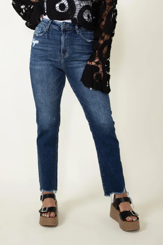Mica Super High Rise Straight Jeans for Women | MDP-T1280DK Stylish High-Rise Mom Jeans Mica Super High Rise Straight Jeans for Women | MDP-T1280DK Stylish High-Rise Mom Jeans
