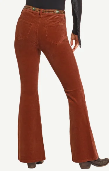 Rock & Roll Cowgirl Women's Rust Corduroy Button Flare Jeans BW6PD04746 Classic Button Fly Jeans Rock & Roll Cowgirl Women's Rust Corduroy Button Flare Jeans BW6PD04746 Classic Button Fly Jeans