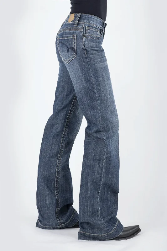 Tin Haul Womens Blue Ella Trouser Small Loop 460 Jeans Stylish Stone-Wash Denim Jeans Tin Haul Womens Blue Ella Trouser Small Loop 460 Jeans Stylish Stone-Wash Denim Jeans