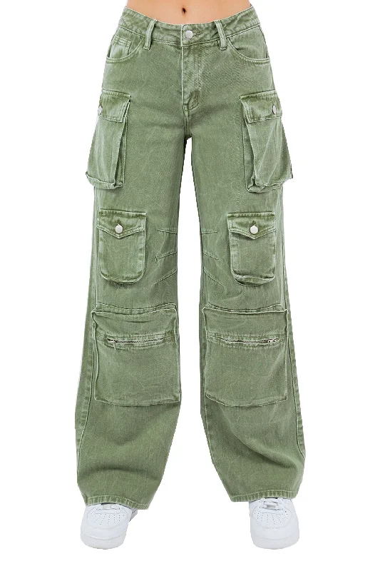 Women's High Rise Stone Washed Cargo Pocket Loose Fit Denim Jeans Fashionable White Denim Jeans Women's High Rise Stone Washed Cargo Pocket Loose Fit Denim Jeans Fashionable White Denim Jeans
