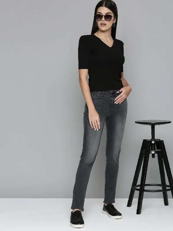 Women's Mid Rise 711 Skinny Fit Jeans Comfortable Zip-Fly Denim Jeans