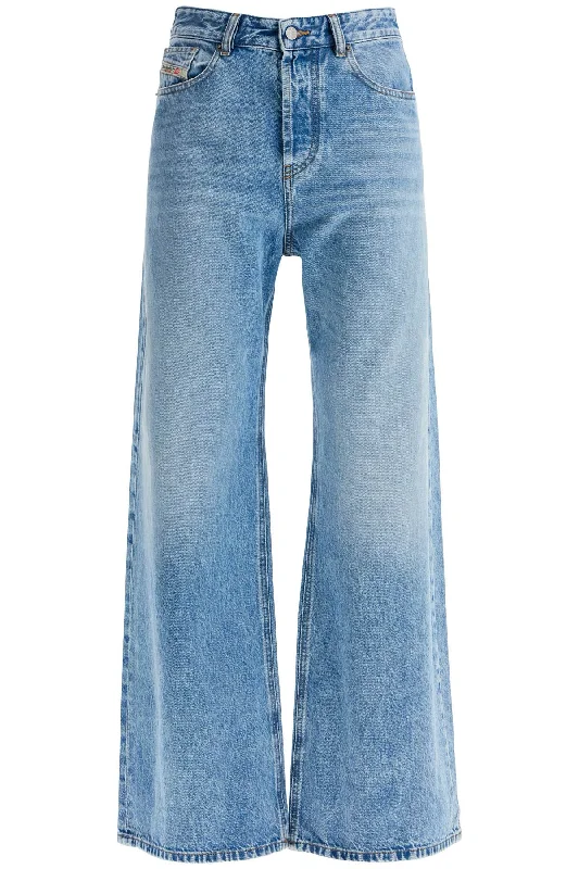 Straight Leg Jeans  - Blue Stylish High-Waist Jeans