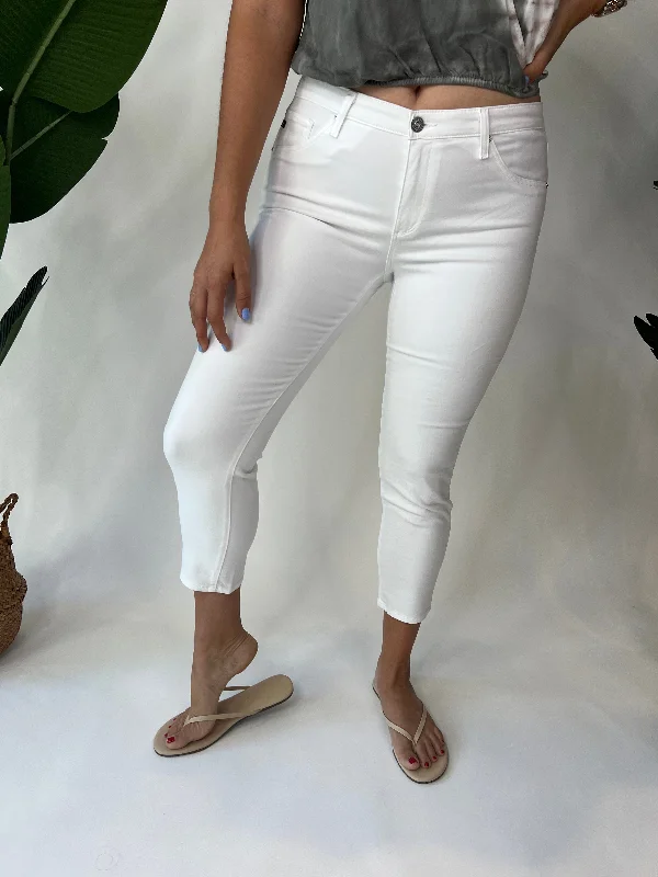 AG Jeans Prima Crop White Casual Loose Fit Jeans