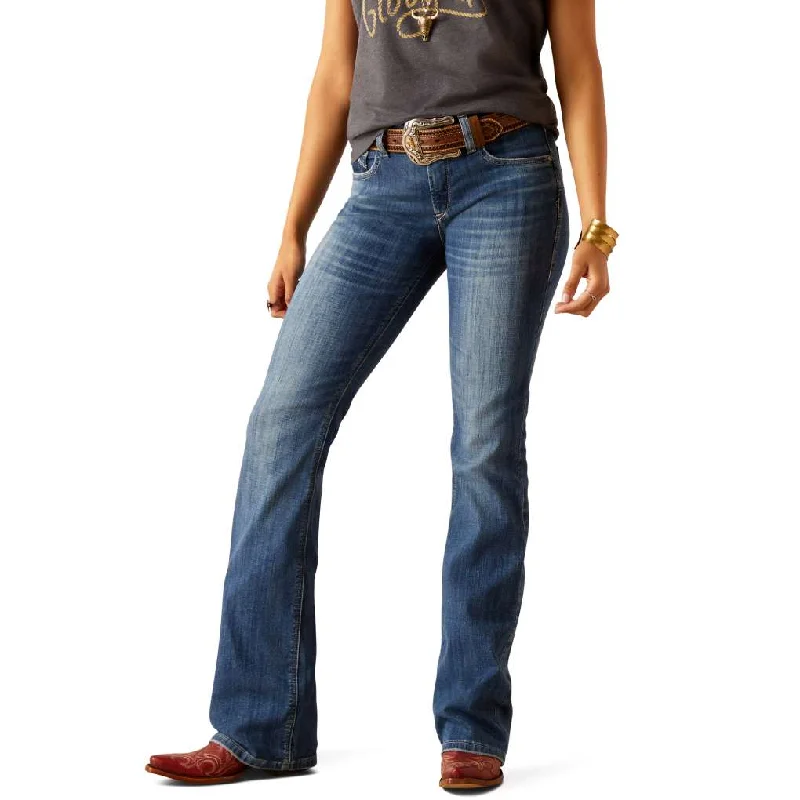 Ariat Ladies Annie Malaysia Long Perfect Rise Jeans Comfortable Faded High-Rise Jeans