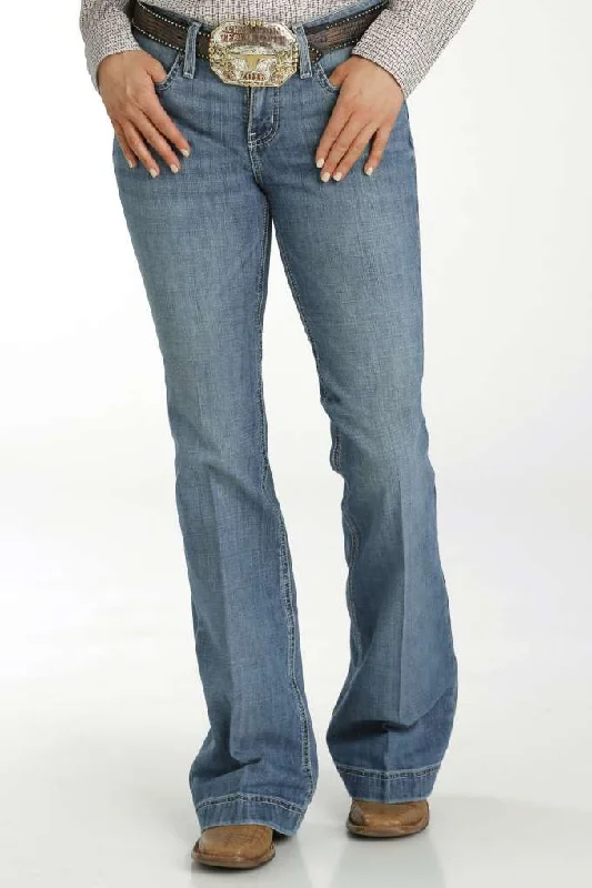 Cinch Ladies Lynden MJ81454091 Long Jeans Fashionable Vintage Wash Jeans