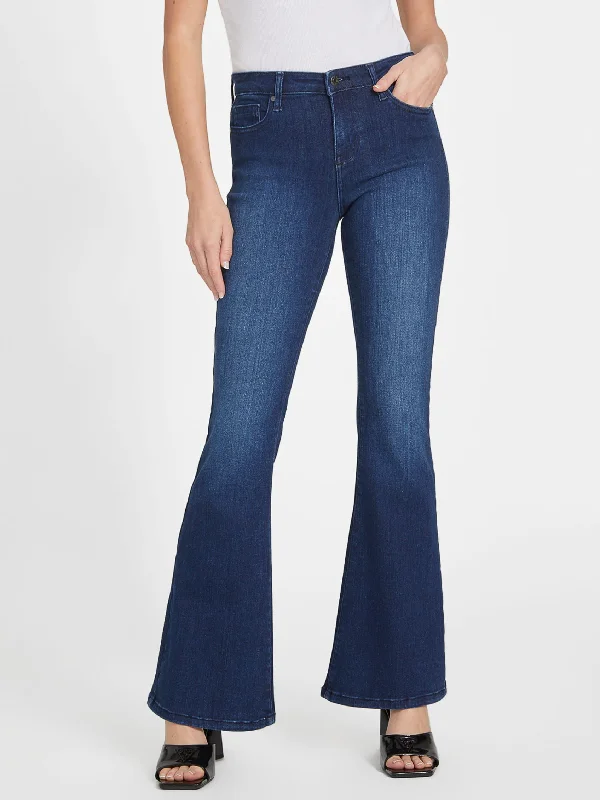 Eco Sharona Mid-Rise Flare Jeans Stylish High-Rise Mom Jeans