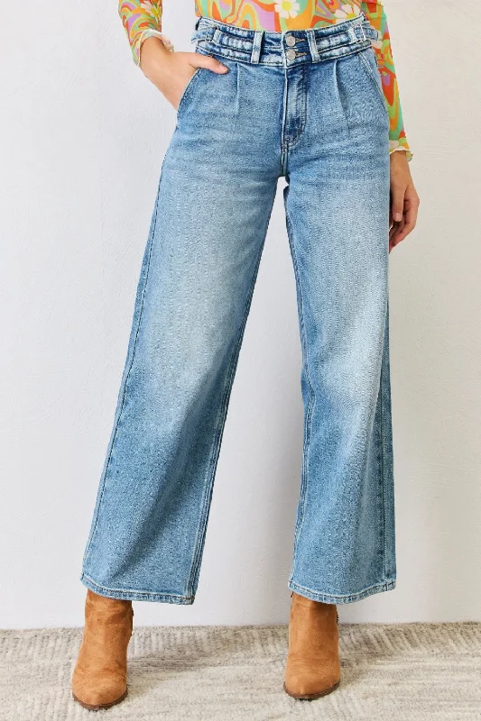 Kancan High Waist Wide Leg Jeans Stylish High-Waisted Denim