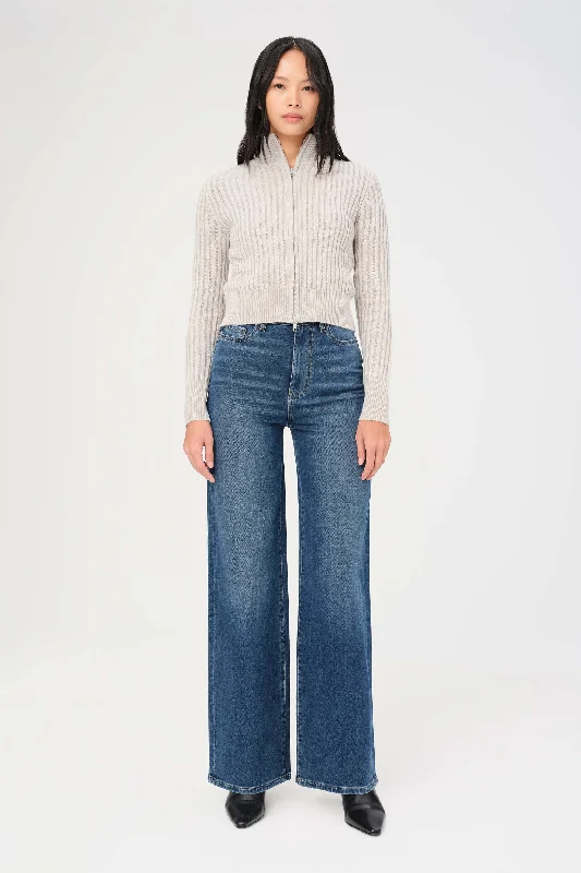 NCE - RELAXED WIDE LEG JEANS | BLUE EYED Fashionable Cropped Denim Jeans