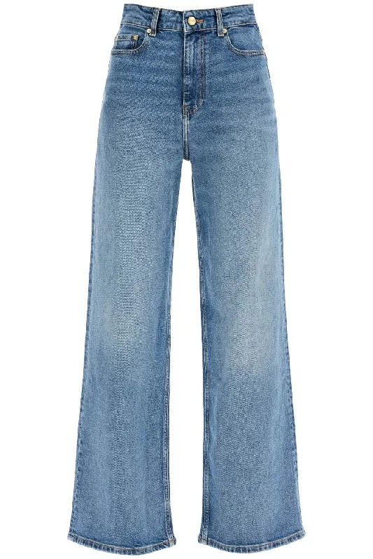 GANNI stretch denim andi jeans in italian Stylish High-Waisted Denim