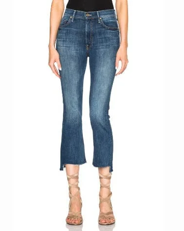 "The Insider Crop Step Fray" Jeans Comfortable Dark Wash Jeans