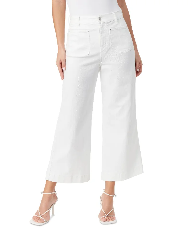 Women's Gloria Vanderbilt x Christian Siriano Patch-Pocket Wide-Leg Jeans Casual Straight-Leg Jeans