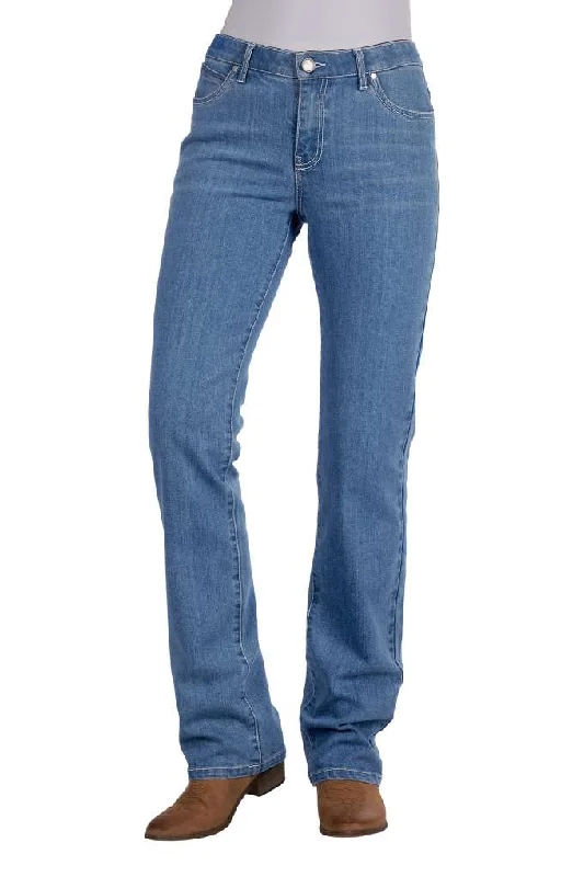 Wrangler Ladies Chara Willow Jeans Casual Distressed Denim Jeans