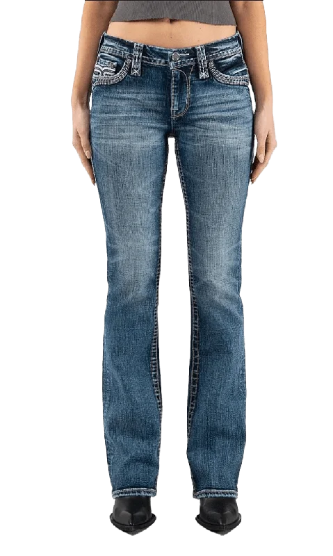 Rock Revival Yui Bootcut Jeans Chic Cropped Jeans